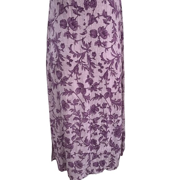 Karin Stevens Petites Purple Floral Maxi Dress Sleeveless Retro Cottagecore 10P - Picture 4 of 10